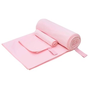 vidaXL Sporthandtuch Set 2-Tlg Rosa Stoff 42011498