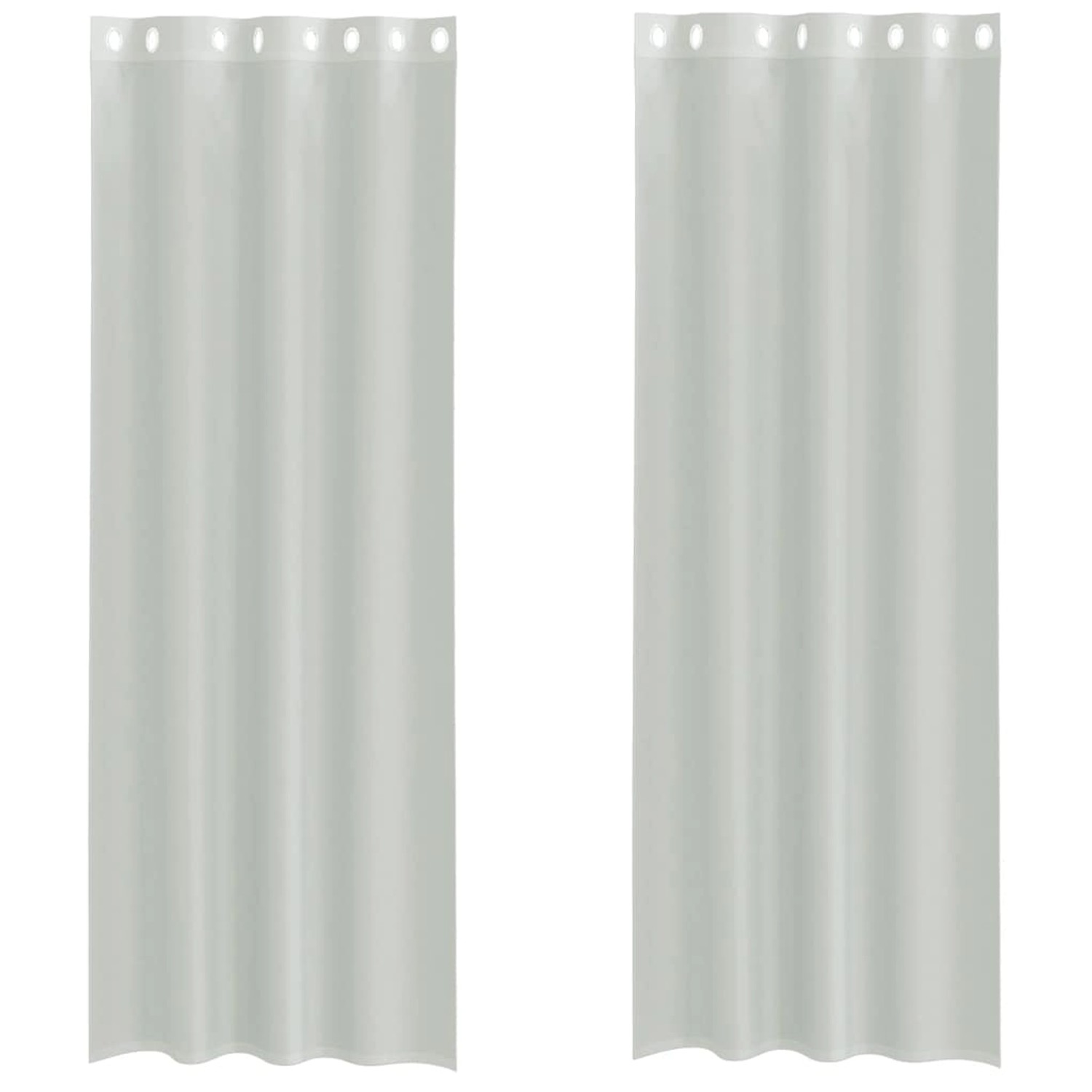 vidaXL Voile Vorhänge mit Ösen 2 Stk Hellgrau 140x300 cm 4102112 günstig online kaufen
