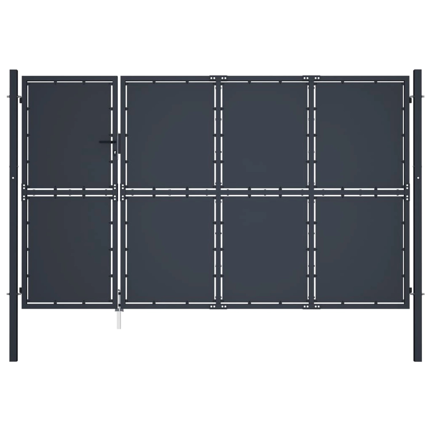 vidaXL Gartentor Stahl 350 x 175 cm Anthrazit 144539 günstig online kaufen