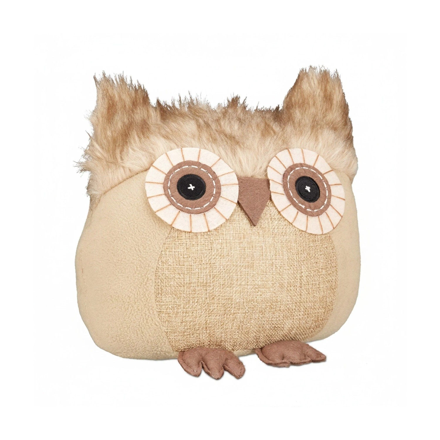 Relaxdays Türstopper Polyester Braun Schwer 21 cm x 22 cm x 19 cm 1,1 kg