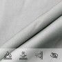 Hellgraues Sonnensegel aus Polyester-Oxford-Gewebe, wasserdicht, UV- und windbeständig, blickdicht.