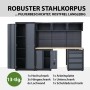 TRUTZHOLM Werkstattwand, 13-teilig, anthrazit. Werkstattschranksystem mit Lochwand und Arbeitsplatte.
