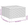 vidaXL Gartentisch, grau, Poly Rattan, 55x55x36cm, Teil der 7-tlg. Garten-Sofagarnitur.