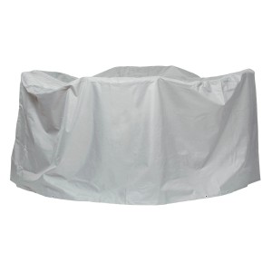 Graue Schutzhülle für runde Sitzgruppe, Ø 200 cm, aus wasserdichtem Material.