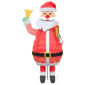 vidaXL Weihnachtsmann mit 200 LEDs Warmweiß 100 x 180 cm Stoff 42018967