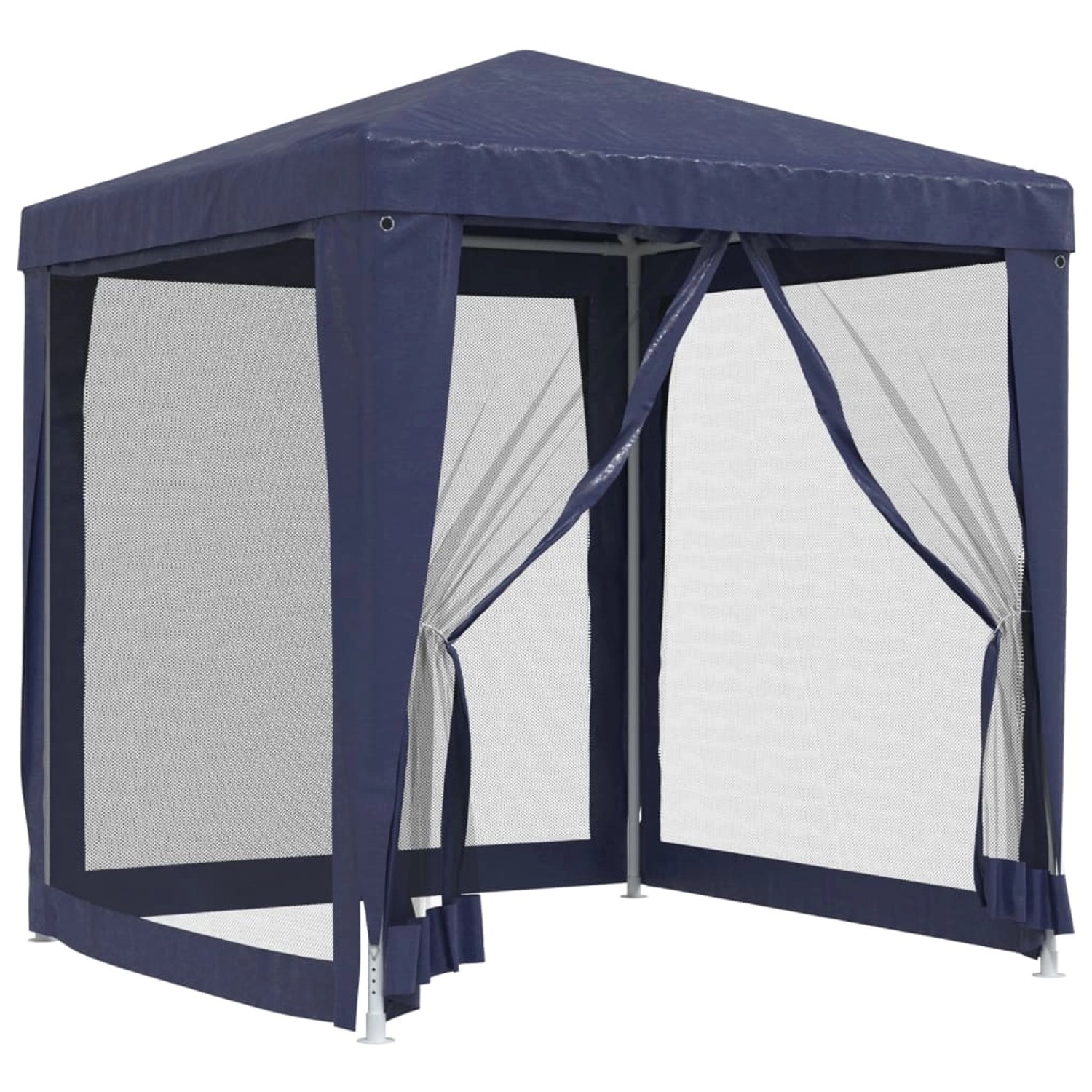 vidaXL Partyzelt mit 4 Mesh-Seitenwänden Blau 2x2 m HDPE günstig online kaufen