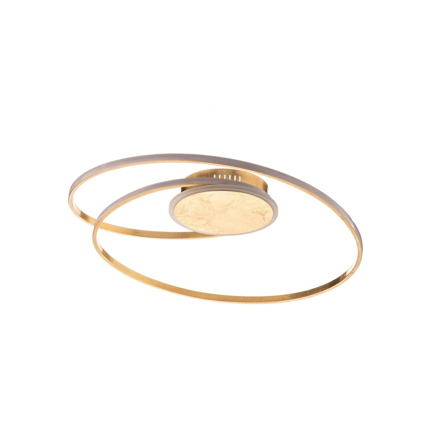Lindby LED Deckenleuchte Dorle 9639669 Dimmbar Modern in Gold Messing aus Metall 2-flammig Wohnzimmerleuchte