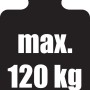 Symbol für max. Belastbarkeit 120 kg der Wenko Wäschetruhe Bambusa.