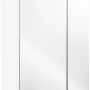 Posseik Spiegelschrank, 60 cm, weiß, mit Softclose-Türen und Aufsatzleuchte.