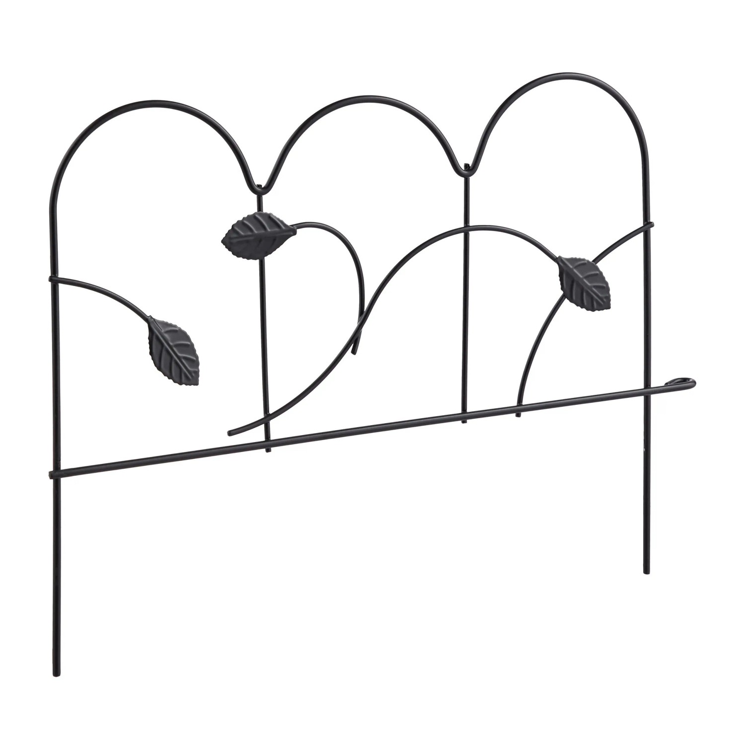 Relaxdays Beeteinfassung Stahl Schwarz 4-teilig Zum Stecken 18 cm x 150 cm
