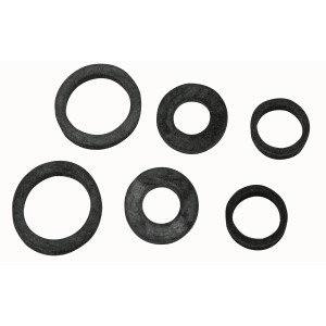 Kirchhoff Dichtungs-Sortiment für Schlauchverschraubungen, Gummi, 3 Größen, 6 Stück