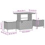 Beiges 10-teiliges vidaXL Garten-Sofa-Set aus Poly Rattan mit Tisch und Kissen.