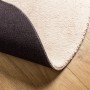 Beiger, runder vidaXL Teppich Huarte (Ø 100 cm) mit Kurzflor und rutschfester Unterseite.
