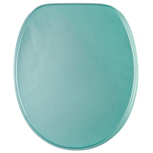 Sanilo WC-Sitz Glitzer Türkis aus Holz, stabiler Toilettendeckel für jedes WC.