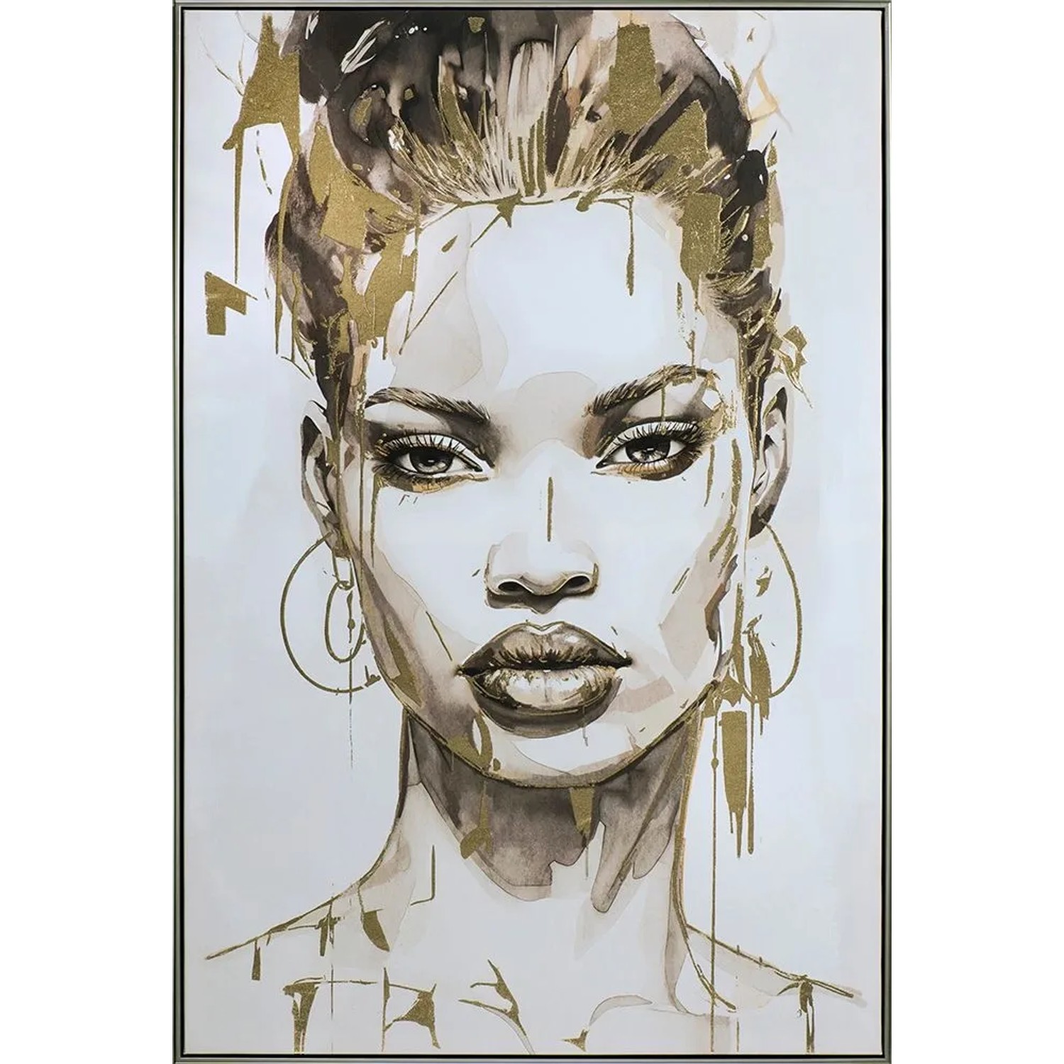 Art Universe Leinwandbild Gold Covered Beauty 82 x 122 cm