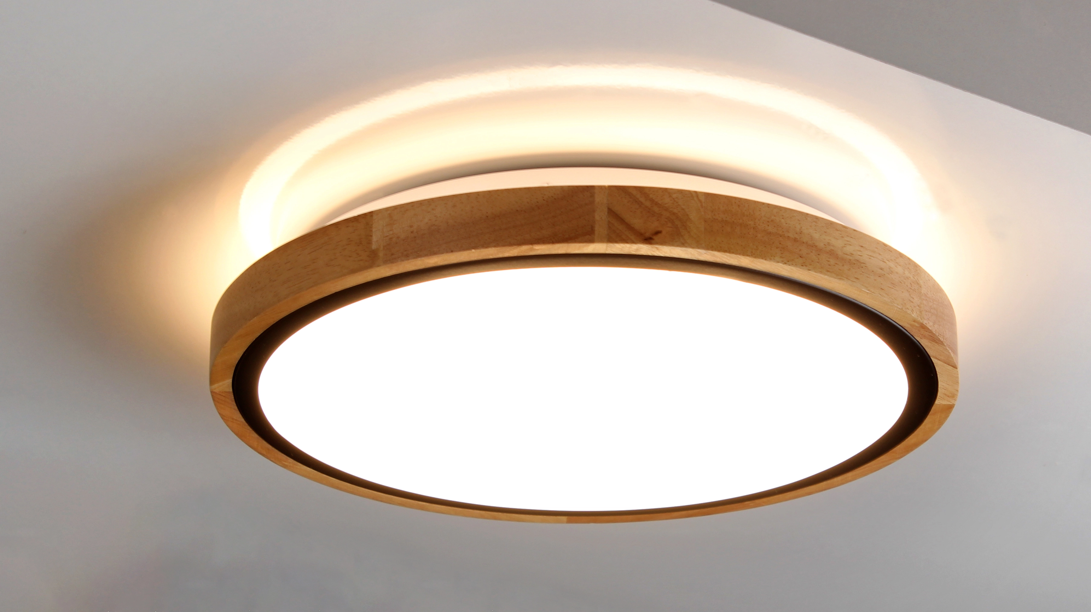 Luce Design LED-Deckenleuchte cm 43,7 Holz (0) cm x L 43,7 1-flammig Solstar
