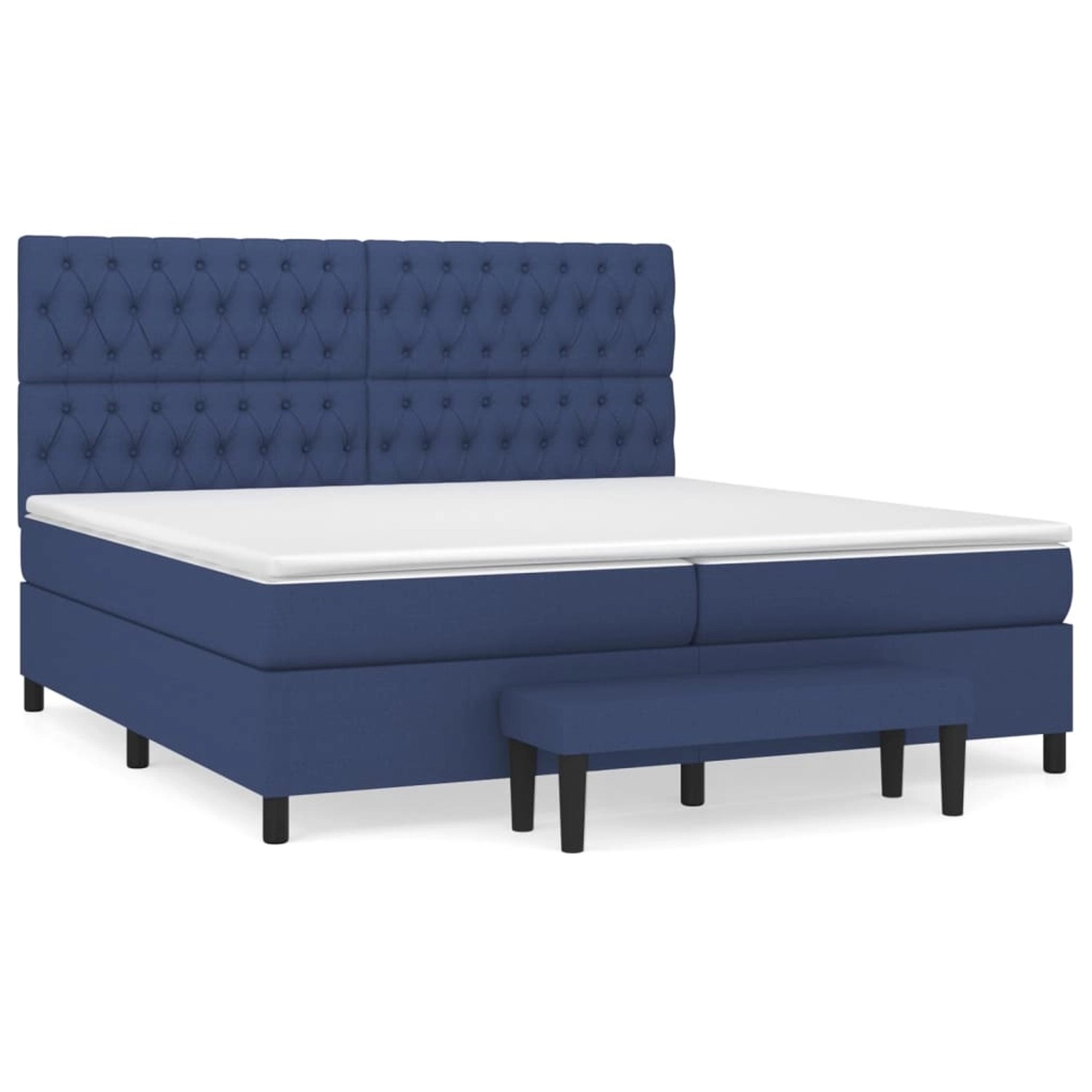 vidaXL Boxspringbett mit Matratze Blau 200x200 cm Stoff1392995 günstig online kaufen