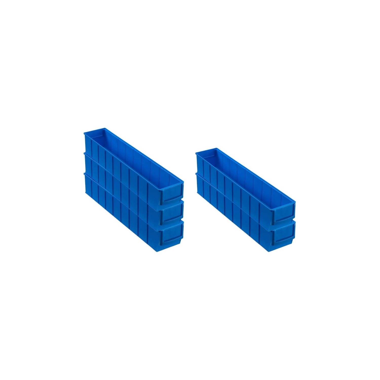 PROREGAL SparSet 5x Blaue Indurstriebox 500 S HxBxT 8,1 x 9,1 x 50 cm 2,8 L günstig online kaufen