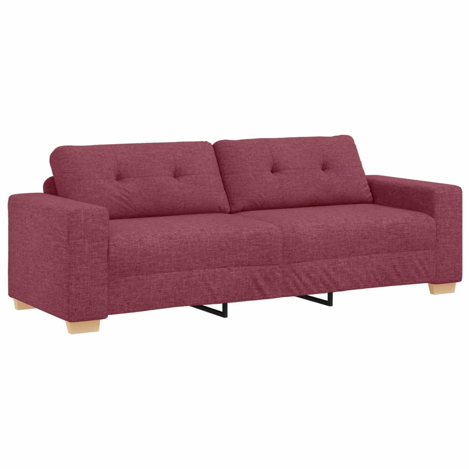 vidaXL 3-Sitzer-Sofa Weinrot 180 cm Stoff 4105091