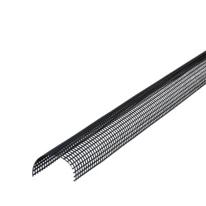 Inefa Laubschutzgitter, 2m, schwarz, für Dachrinnen. Schützt vor Laub und Verstopfung.