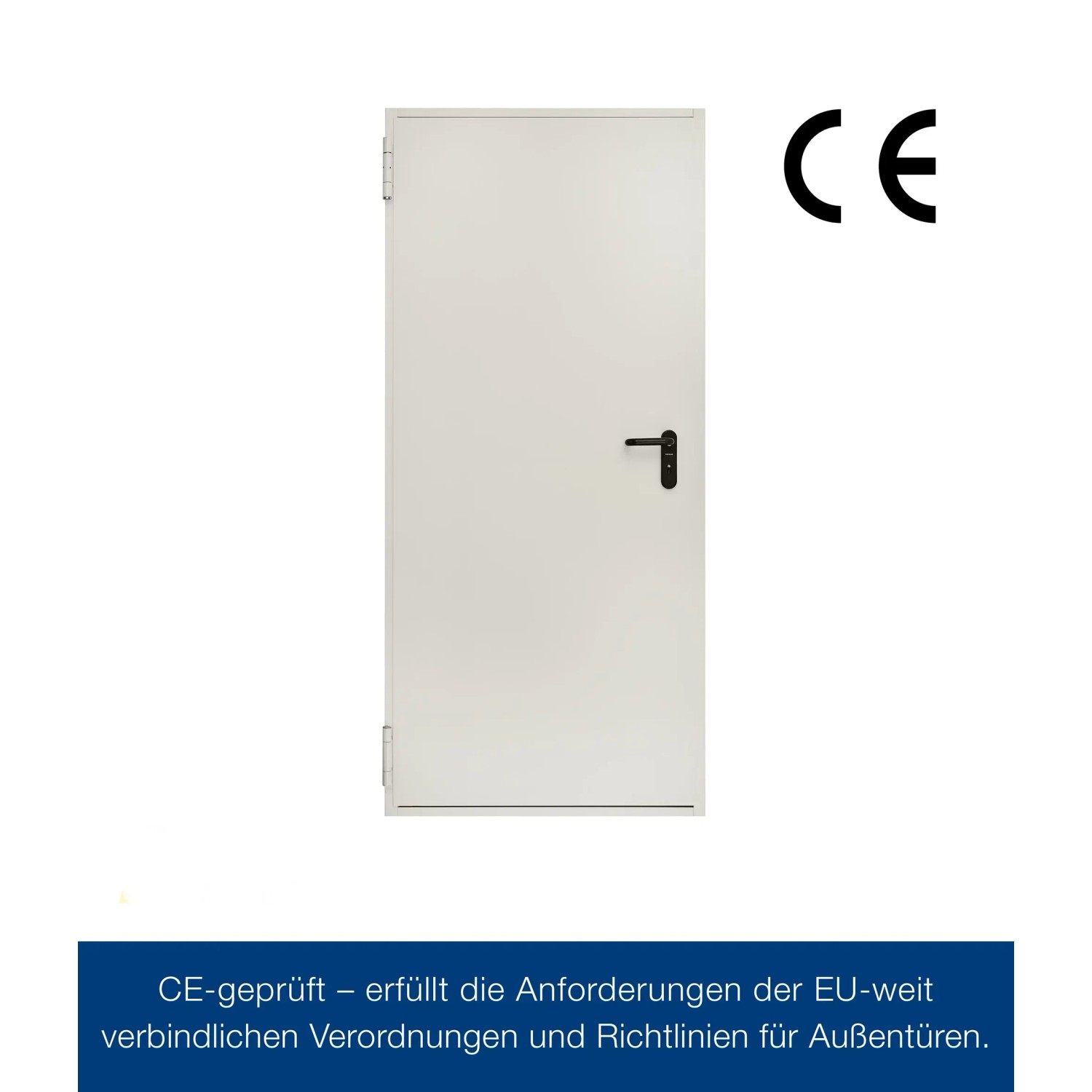 Grauweiße Hörmann Brandschutzklappe T30 H8-5, Stahltür für Heizungskeller und Öltankräume.