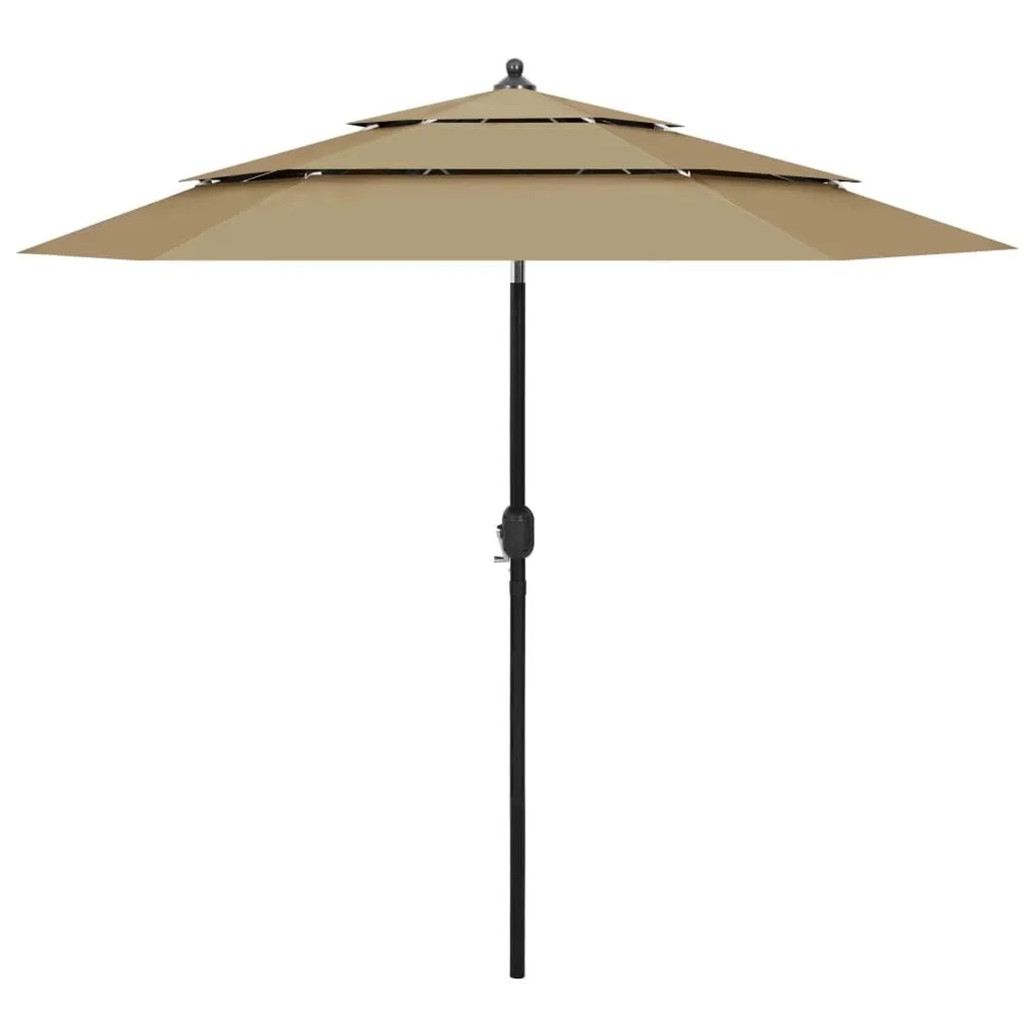 Furnicato Sonnenschirm Taupe 250 X 229 Cm Mit Kurbel Und Kippfunktion