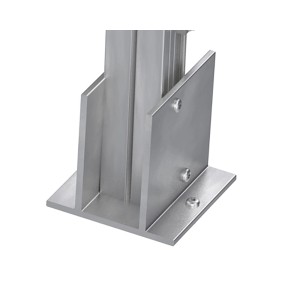 Boden-Stützanker XL, 100x100mm, zur Abstützung von Terrassen-Alukonstruktionen.