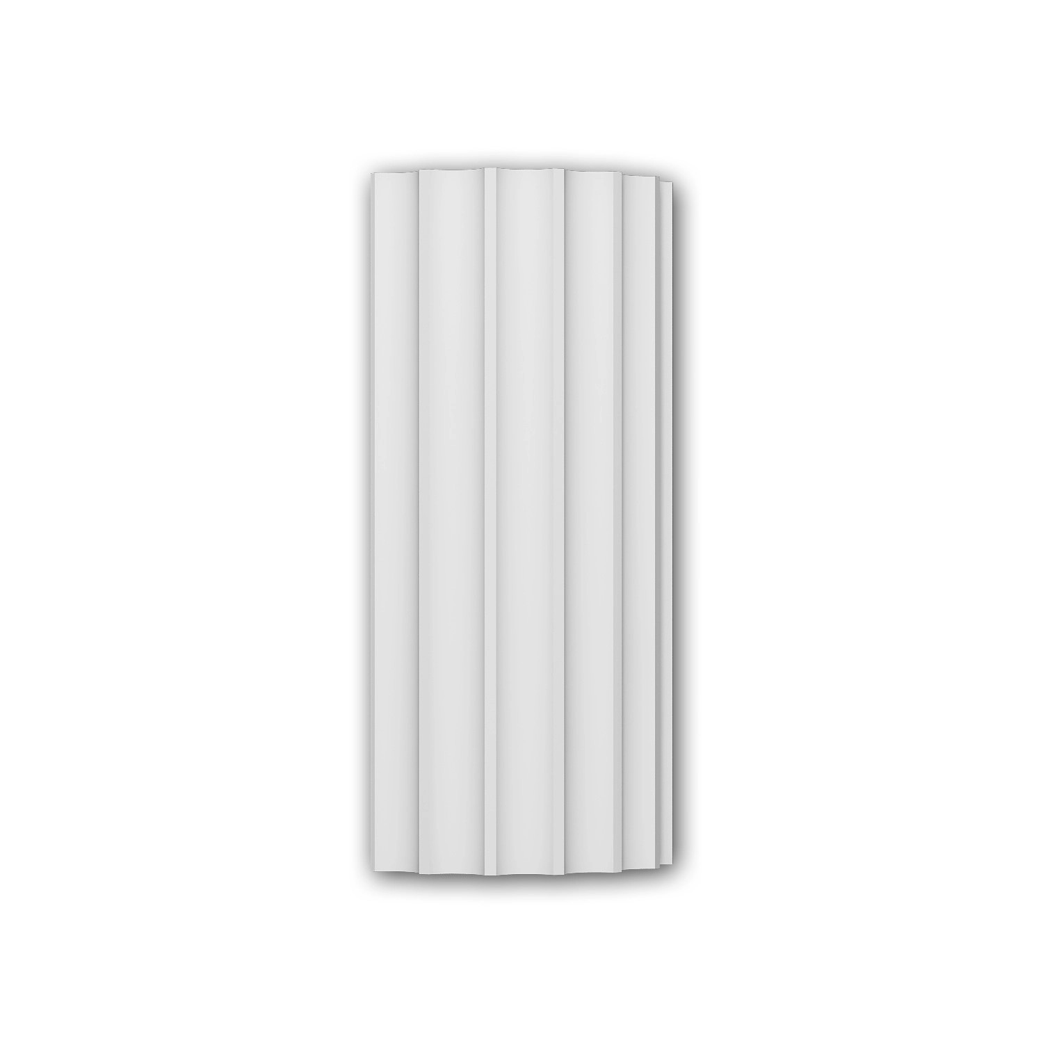 PROFHOME 416004 Halbsäulen Segment Fassadenstuck Säule Fassaden Element 36,4 cm x 18,2 cm x 70,5 cm Weiß