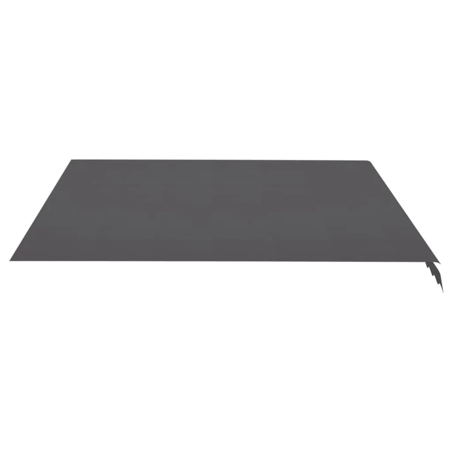 DELUKE Markisenbespannung, anthrazit, wasserabweisend, für 400x350cm Markisenrahmen mit Volant.