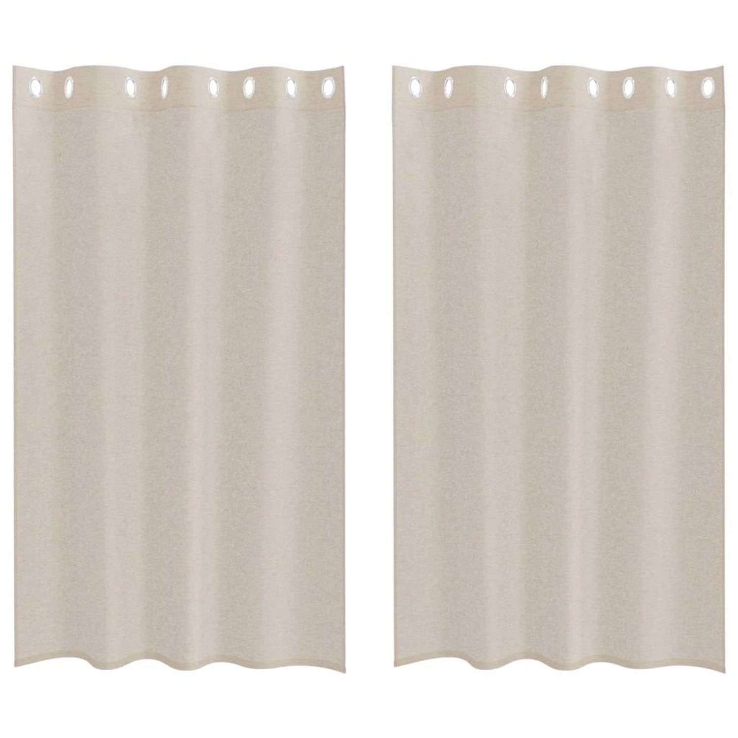 vidaXL Voile-Vorhänge 2 Stk Sand 140x175cm Polyester 4107993 günstig online kaufen