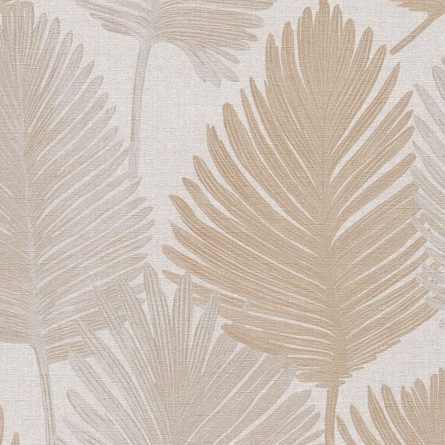 PROFHOME 786731-GU Florale Tapete Metallische Akzente Creme Gold Silber 0,53 m x 10,05 m 5,33 m2