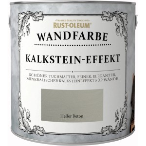 Rust-Oleum Wandfarbe Kalkstein-Effekt Heller Beton, 2,5l Dose. Effektfarbe für Innenräume.