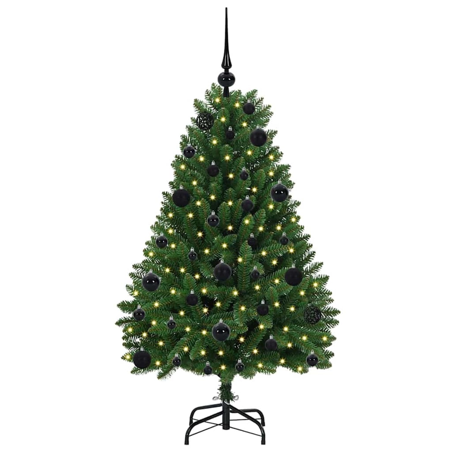 vidaXL Künstlicher Weihnachtsbaum Grün 120 cm PVC und Metall 3395668