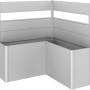 Biohort Sichtschutz Belvedere L-Form, 2-teilig, Silber-Metallic, Zubehör für Hochbeete.