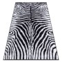 Schwarzer RugsX Teppich Miro VG18111 (200x290cm) mit Zebra-Muster.