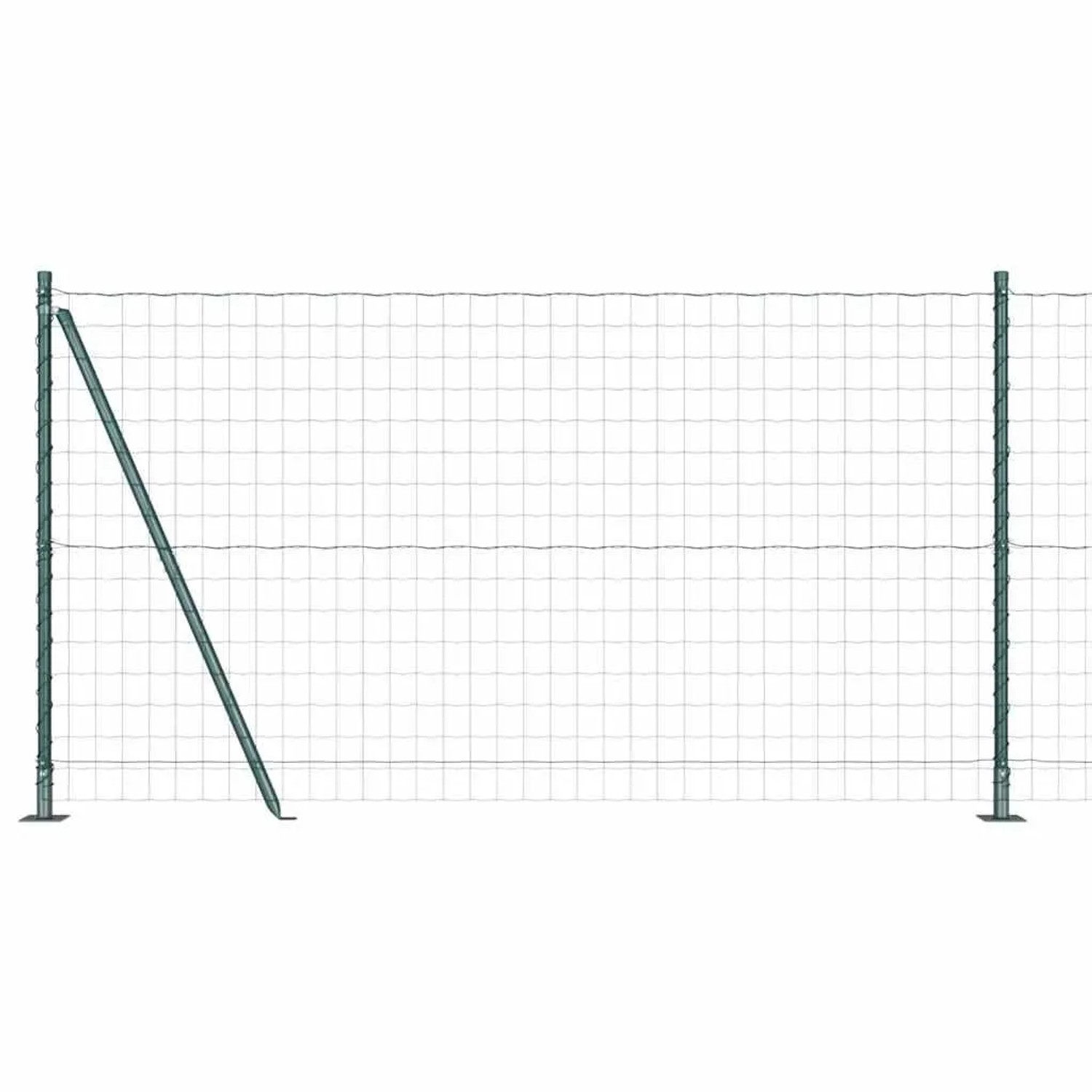 vidaXL Zaun mit Pfosten Grün 1,2 x 10 m Stahl 3350880 günstig online kaufen