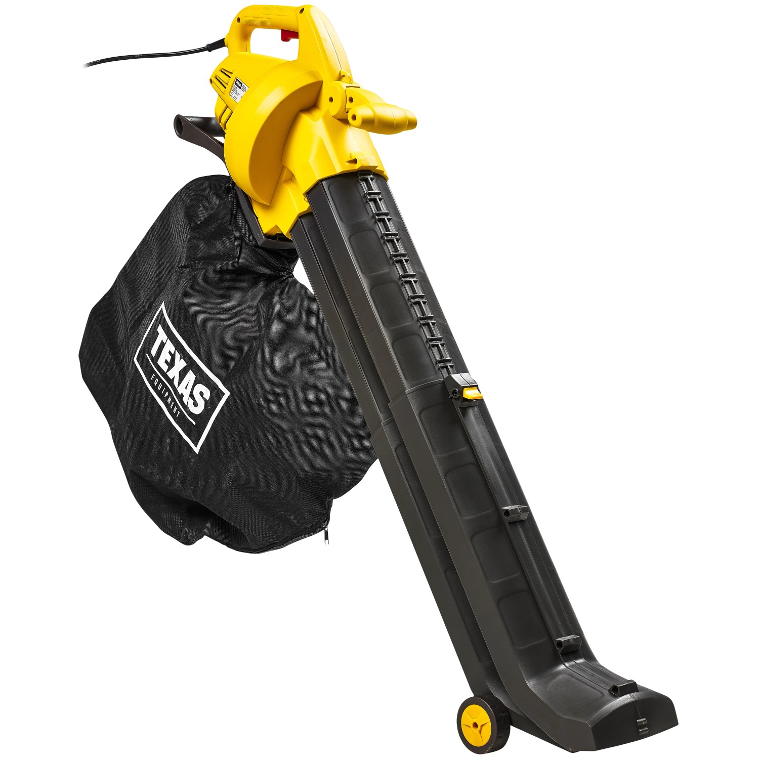 Texas Elektro Laubsauger/Bläser BVC2800 in Gelb/Schwarz mit Fangsack.