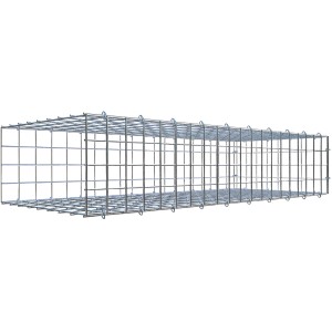 Gabiona Anbaukorb Typ 2, 20x100x40cm, Maschenweite 5x5cm, aus verzinktem Drahtgitter.