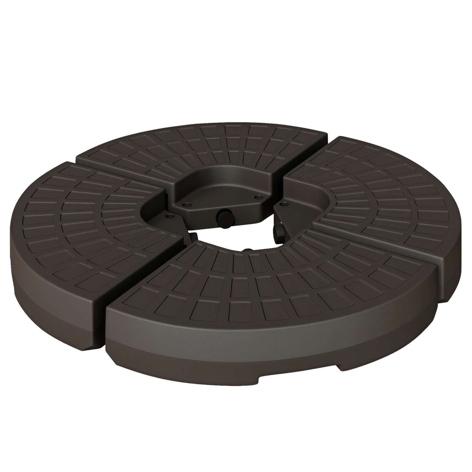 Outsunny Gewichte für Sonnenschirmständer HDPE Kaffee 100L x 100B x 10,5H c günstig online kaufen