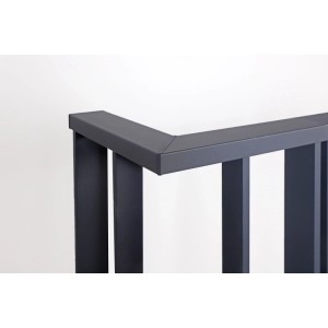 Eckset Linus Aluminium Anthrazit - Geländer 120 x 26 cm für seitliche Montage