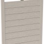 Lackiertes Sichtschutzzaun-Element Soho Cream, 180x90cm, mit Latten-Ornament im oberen Bereich.