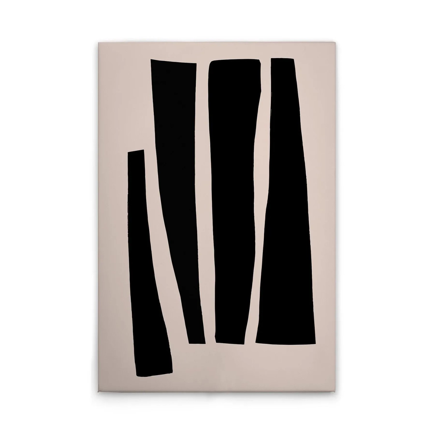 Tadessi Leinwandbild - M1-No.51524 - Minimalistisch Schwarz Beige - 40 x 60 cm - Querformat