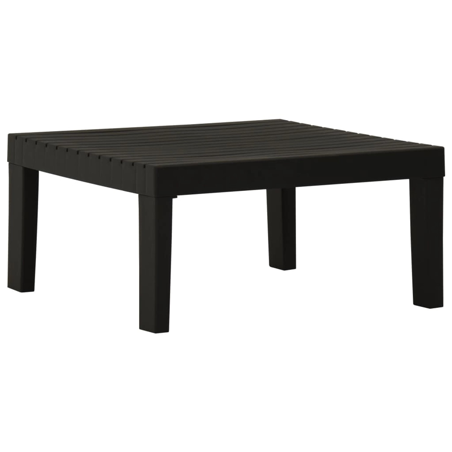 vidaXL Lounge-Gartentisch Kunststoff Grau 315851 günstig online kaufen