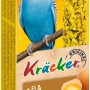 Vitakraft Kräcker Ei & Grassamen für Wellensittiche, 2 Stück. Knabberstangen im gelben Karton.