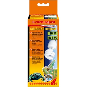 Sera Reptil Rainforest Compact 20W Terrarium Lampe für Tageslicht und UV-B Versorgung.