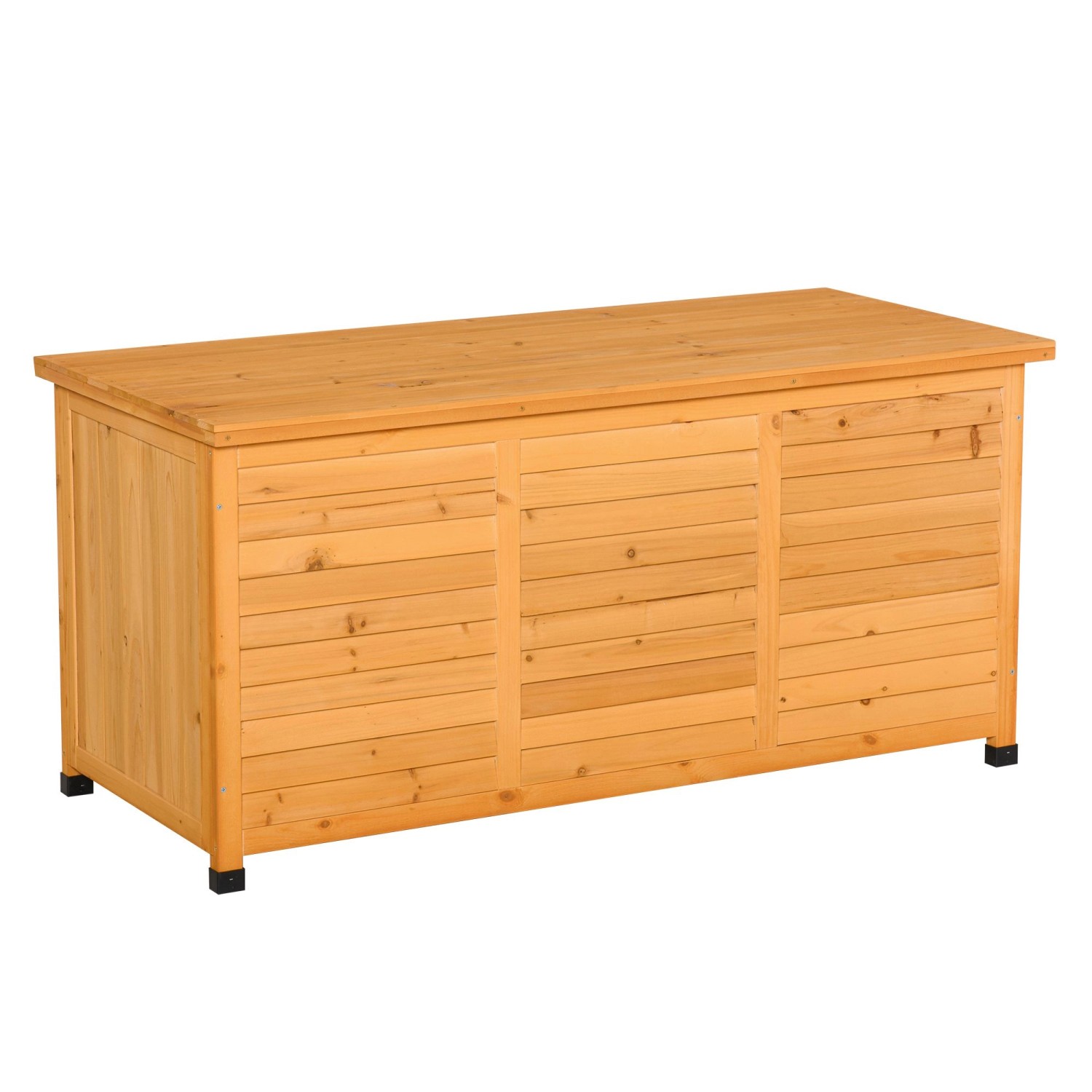 Outsunny Gartenbox 127 x 56 x 60 cm Gelb günstig online kaufen