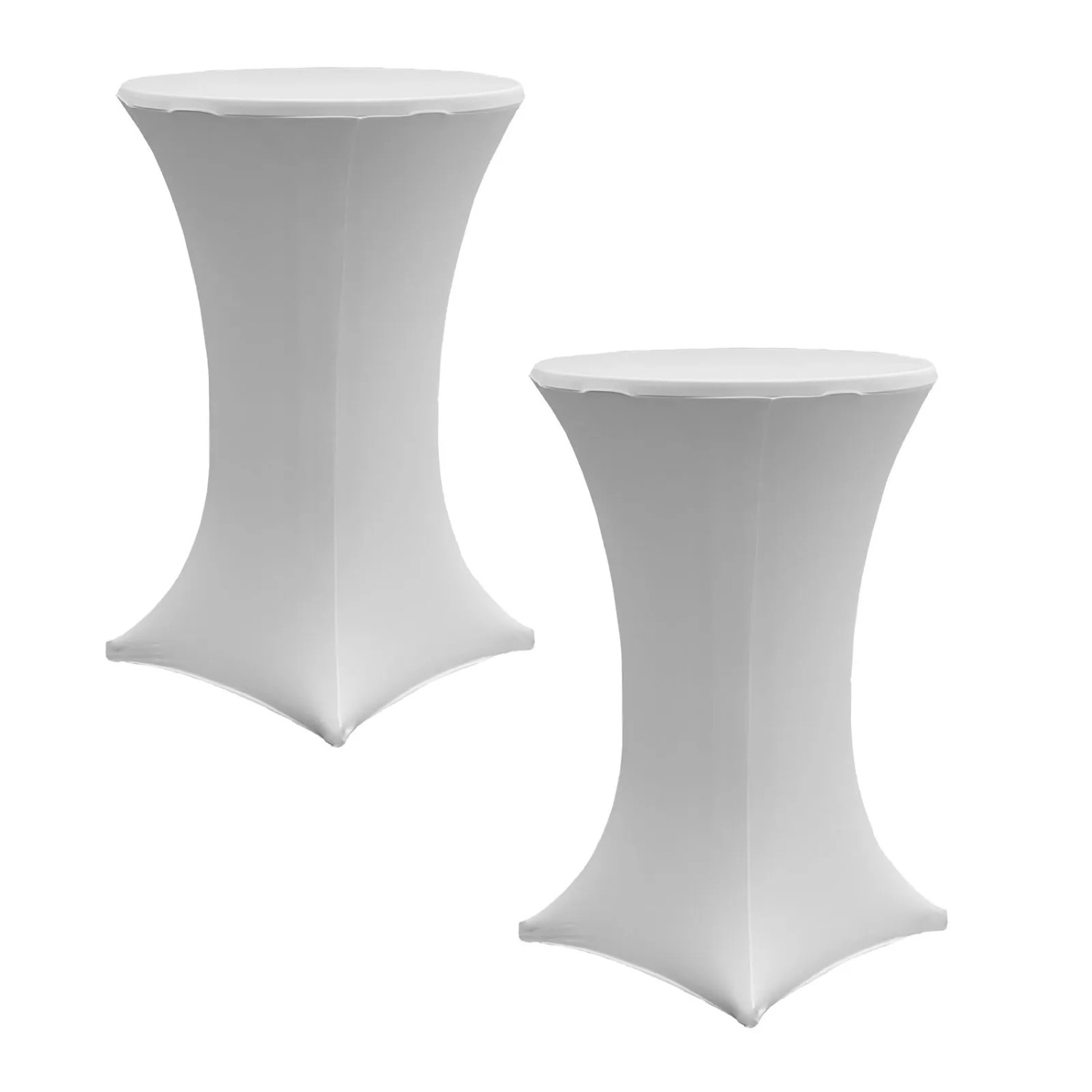 TRUTZHOLM 2er Set Stehtischhusse Stretch 70cm Weiß