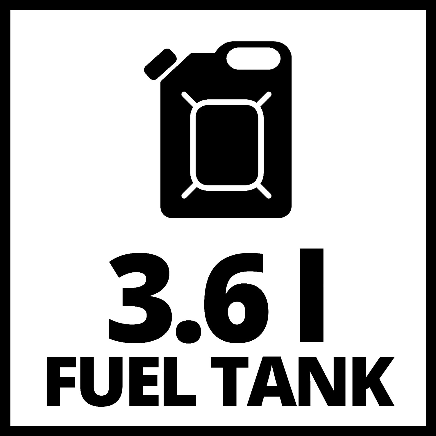 Symbol: 3,6 l Tank der Einhell Benzin-Wasserpumpe GE-PW 46