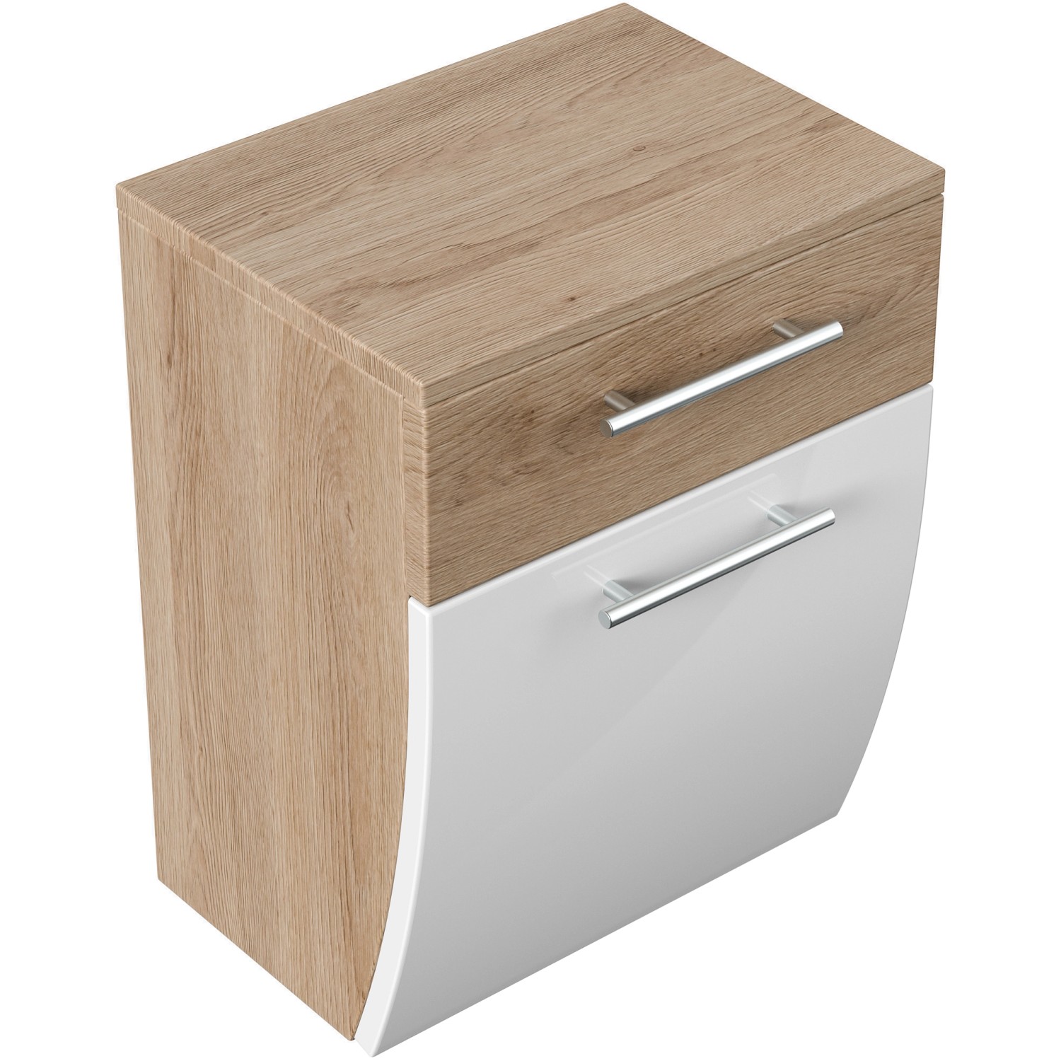 Posseik Bad-Hängeschrank Salona, Eiche hell, 40 cm breit, mit Schublade und Softclose.