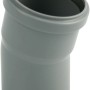 Marley HT-Bogen 15° DN 110, Abwasserrohr aus grauem Kunststoff.